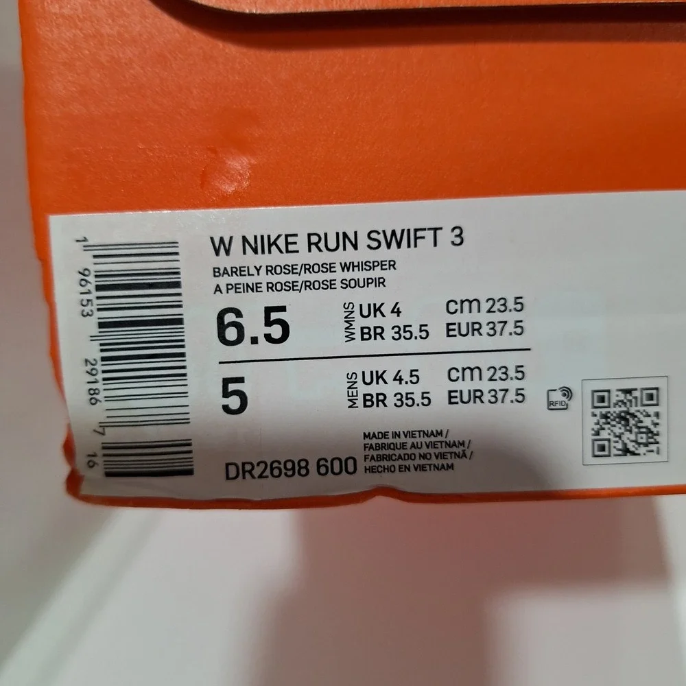 Nike Run Swift 3 Womens Size 6.5 Running Shoes‎ Pink Dusty Rose DR2698-600 NEW